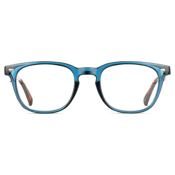 M Readers Innovation Daybreak Crystal Blue Reading Glasses with Case