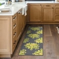 thumbnail image 4 of Ottomanson Lemons Bathroom Runner Rug 20" x 59" - Non Slip Low Pile Carpet, Gray, 4 of 8
