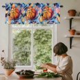 thumbnail image 5 of Active Basketball Window Valance Curtain Watercolor Sport Style Rod Pocket Short Curtain for Living Room, Bedroom & Kitchen Window Decor 42x12in, 5 of 8