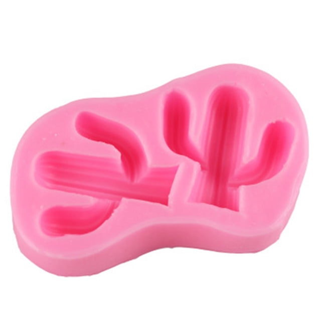 Molde de silicona para pastel, planta, patrón de Cactus, postres, Chocolate, hornear, herramienta de fabricación de moldes DIY
