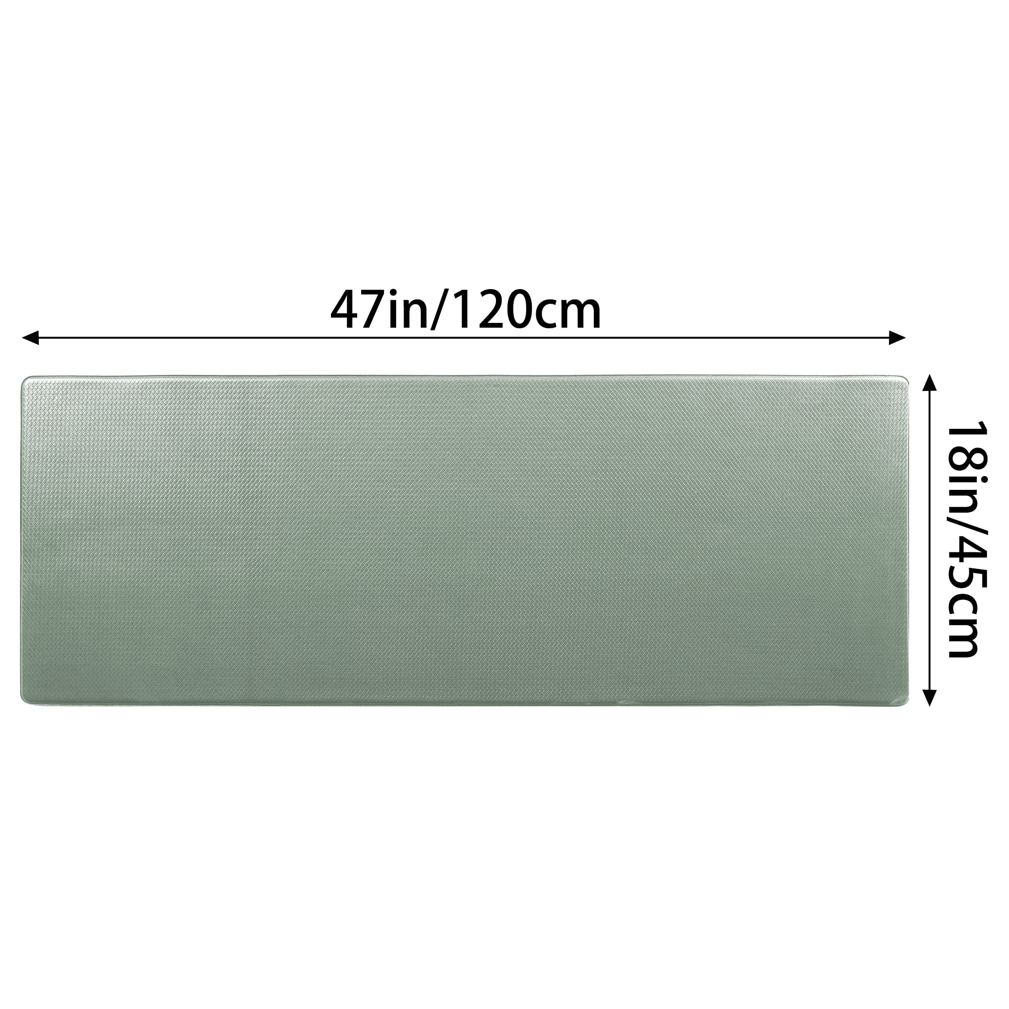 Unique Bargains 1 Piece Kitchen Runner Rug, Waterproof Comfort Solid Color Kitchen Mat Green 18" x 47"
