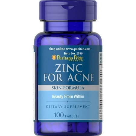 Puritan s Pride Zinc for Acne-100 Tablets