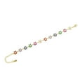 thumbnail image 2 of Gold Color Zircon Chain New Colorful Flower Bracelet, 2 of 2