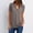 Gray, variant on Aloohaidyvio Shirts for Women,Womens Summer Short Sleeve Shirts Zip Casual Tunic V-Neck Rollable Blouse Tops