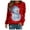 Red, variant on Christmas Tops for Women Long Sleeve T Shirts Casual Sweatshirts Thermal Crewneck Loose Santa Xmas Tees Blouses