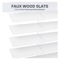 thumbnail image 4 of Cordless, 2 Inch Faux Wood Blind, 36" Wide x 72" Long, Window Blinds, Blinds & Shades, Blinds for Indoor Windows, Smooth, Bright White - 36" x 72",Bright White, 4 of 6