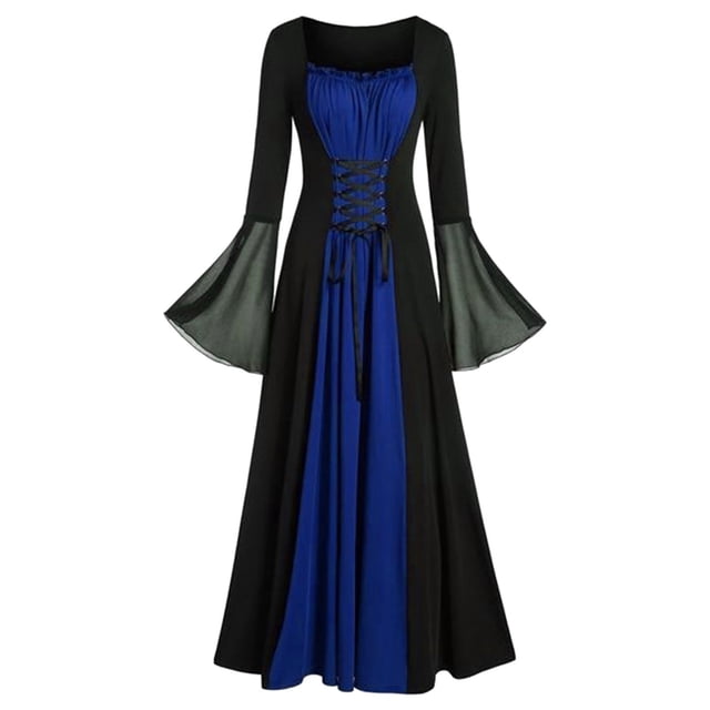 SXcggal Punk Style Stitching Dress Versatile Casual Unique Clothes