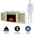 thumbnail image 5 of Real Flame Tracey 84" Grand Electric Fireplace TV Stand in Distressed White, 5 of 9