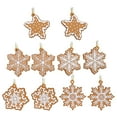 thumbnail image 2 of ToyKingdee Christmas Gingerbread Snowflake Ornaments Christmas Tree Decorations Mini Hanging Xmas Tree Ornaments for Xmas Home Winter Party Decor Crafts Favors, 2 of 6
