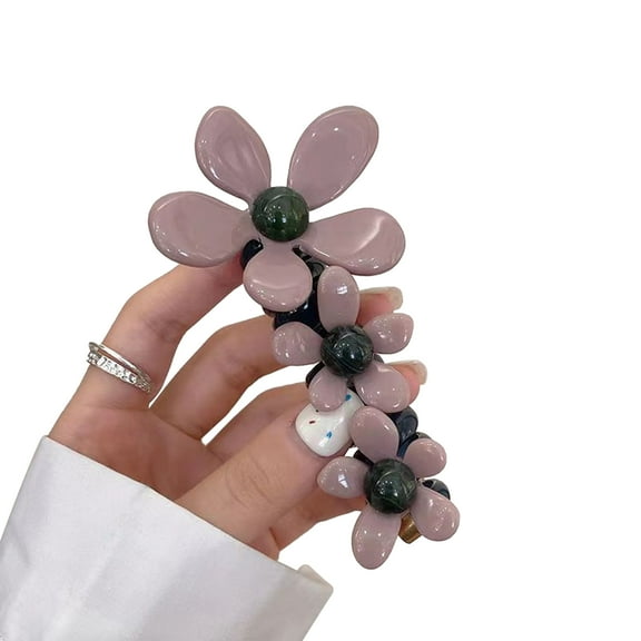 Michellecmm Women Spiral Hair Ties, Cute Sweet Flower Elastic Ponytail Holder Hair Rope Hair Band