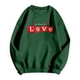 thumbnail image 5 of Cute Valentine's Sweatshirt Women Love Heart Print Shirts Couple's Printed Crew Neck Hoodless Men Plus Size Pullover Hoodie, 5 of 5