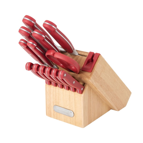 Farberware EdgeKeeper 14-Piece Forged Triple Rivet Kitchen Knife