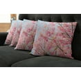 thumbnail image 2 of Ambesonne Floral Throw Pillow Cover 4 Pack, Japanese Sakura Cherry, 16", Pale Blue Pale Pink, 2 of 6