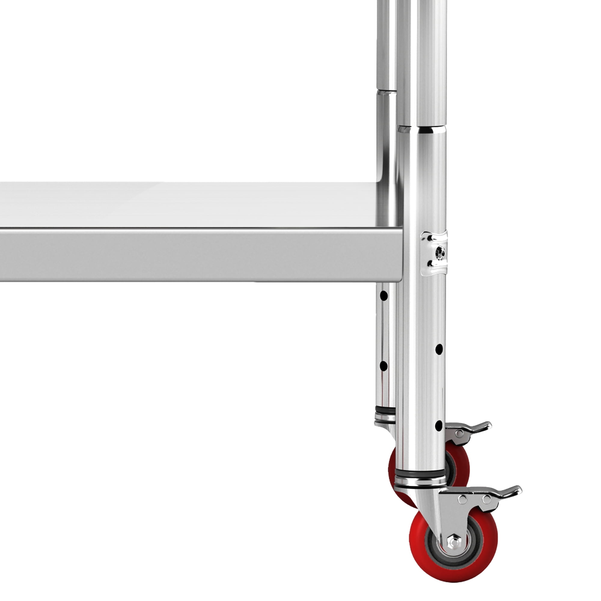 Uforic 30" x 24" Stainless Steel Work Table with Wheels for Home, Kitchen, Restaurant, Garage, Warehouse, and Outdoor Use