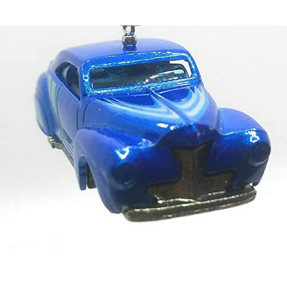 Christmas Ornament for 1941 Ford Coupe Tail Dragger Blue Silver Decals