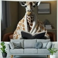 thumbnail image 4 of BCIIG Giraffe Theme Tapestry Wall Hanging Unique Style Graphic Tapestries Home Wall Decor Art for Living Room Bedroom Apartment Farmhouse Dorm 60x50inch, 4 of 6