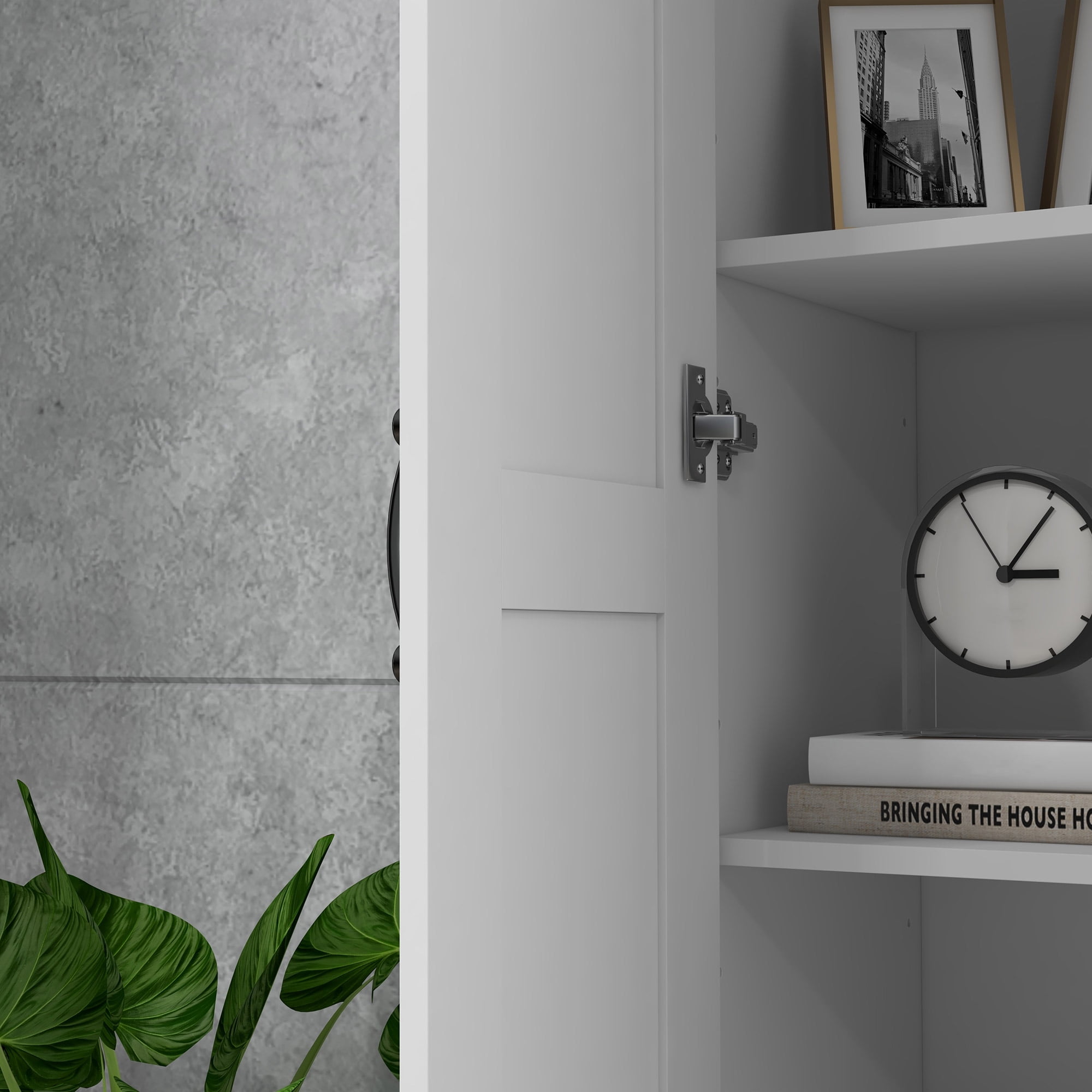 HOMCOM Storage Cabinet, Adjustable Shelves, Pantry Cupboard, White