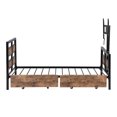 thumbnail image 4 of Bellemave Twin Gaming Bed with 2 Storage Drawers, Metal Twin Size Bed with 360° Rotating TV Mount, Twin Platform Bed Frame with Wooden Headboard and Footboard for Bedroom (Black), 4 of 10