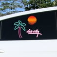 Vintage Coconut Tree Car Sticker for Electric Car and Motorcycle