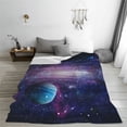thumbnail image 5 of Fuzoiu Planets Stars And Galaxies1 Print Ultra-Soft Micro Fleece Blanket,All Seasons Flannel Throw, Lightweight Blanket for Bed, Sofa, Couch, Movie Night, Camping, and Travel-80"x60", 5 of 7