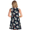 thumbnail image 2 of Bixox Robe Sans Manches à Imprimé Requins pour Femmes avec Poches, Robe Décontractée Longueur Genou pour l'Été-moyen, 2 of 7