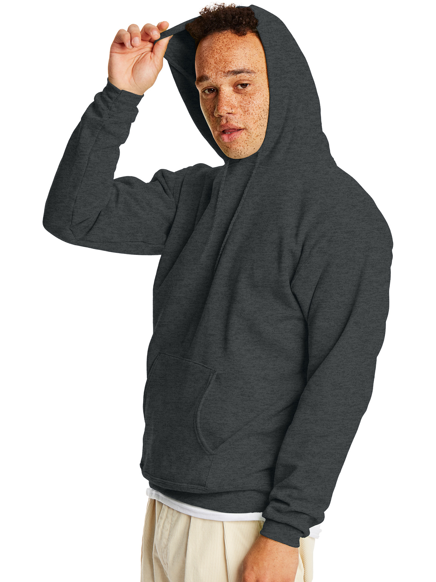 Hanes Men's and Big Men's Ecosmart Fleece Pullover Hoodie Sweatshirt, up to Size 5XL - image 3 of 6