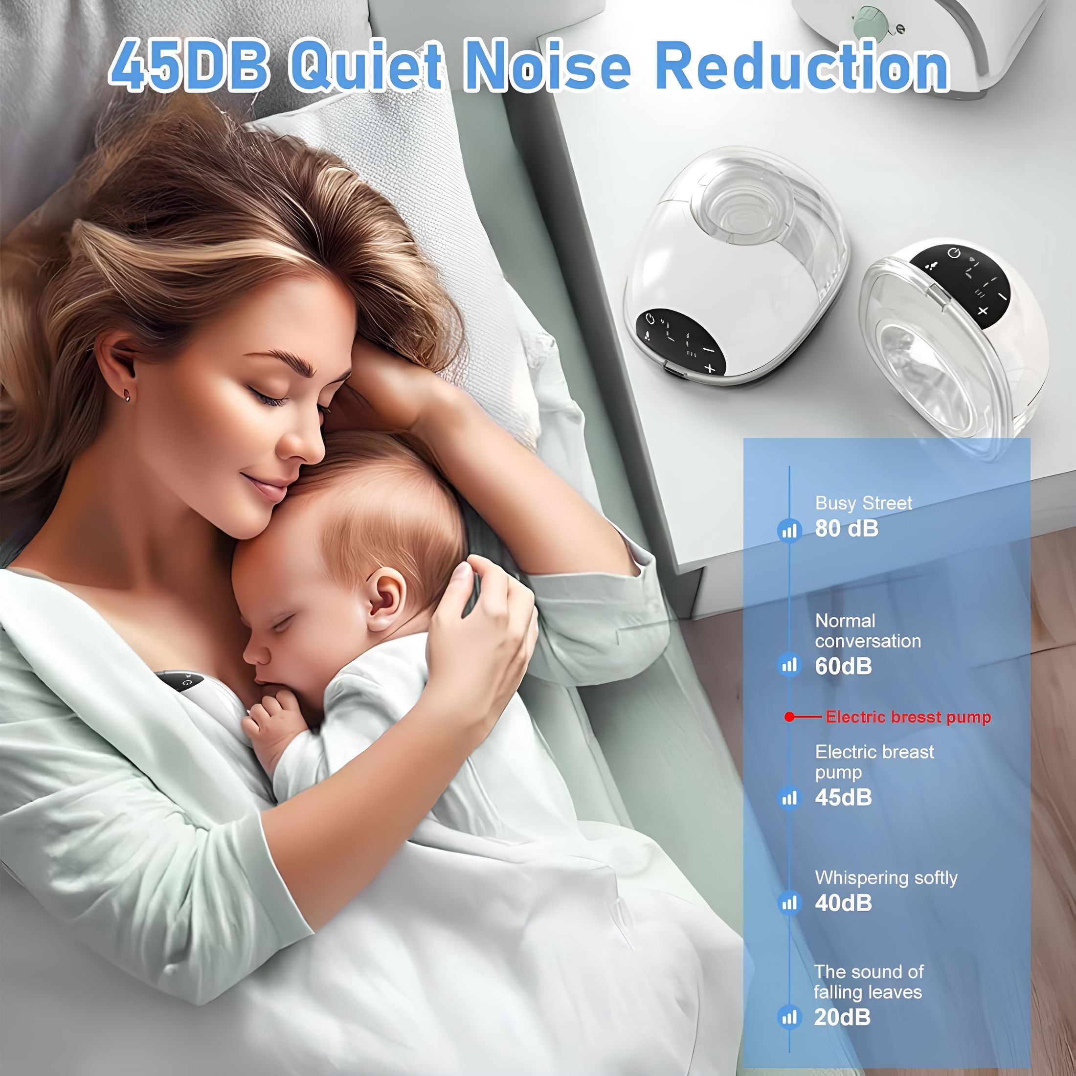 XIRQI Breast Wearable Breast Hands Design 4 Modes 12 Settings Portable Comfortable for Pumping Integrated Hands Low Silent 180Ml Capacity Long Battery Life Comfortable Wearable