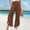 Brown, variant on Pants for Women Pull On for Women Beach Pants Palazzo Loose Beach Pant Gauze Drawstring High Waisted Beach Stretch Slit Trousers Wide Leg Side Slit Ankle Pants Palazzo Pants Dark Gray S-3XL