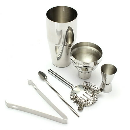 

5 in 1 750ml Stainless Steel Cocktail Shaker Mixer Bartender Bar Set Kit Tools