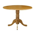 thumbnail image 6 of International Concepts 42" Round Dual Drop Leaf Pedestal Table, Oak, 6 of 7