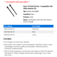 thumbnail image 2 of Inner Tie Rod End Set - Compatible with 2006 Hummer H3, 2 of 2