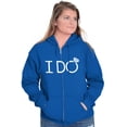 thumbnail image 4 of I Do Bridal Squad Bride Bachelorette Womens Plus Size Graphic Zipper Hoodie Brisco Brands 2X, 4 of 5