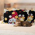 thumbnail image 3 of Black Gnomes Daisy Outdoor Waterproof Pillow Covers, Pastoral Country Garden Floral Decorative Rectangle Throw Pillowcase Sofa Cushion Sham for Patio/Couch/Chair, 20"x12" 2 Pack, 3 of 8
