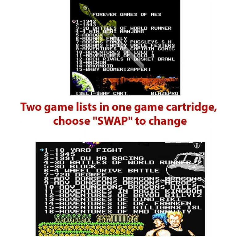 852 in Forever Duo Games (405+447) Cartridge for NES Multicart