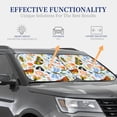 thumbnail image 3 of Kdxio Insects And Flowers Print 2-Piece Sun Shade Front Windshield - Foldable Car Front Window Sunshades For Most Sedans Suv Truck, 3 of 6