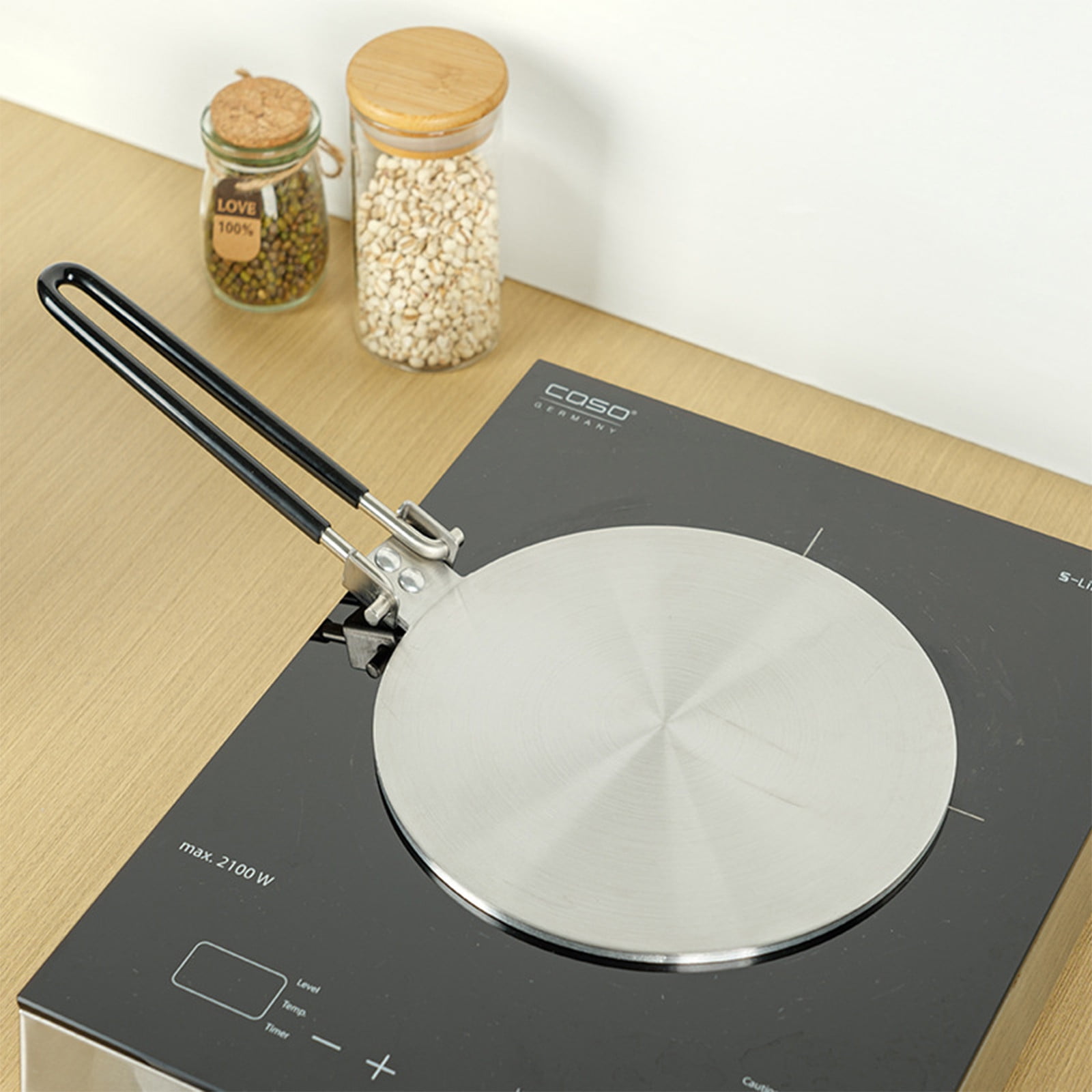 Induction Heat Diffuser Plate | Stainless Steel & Aluminum Alloy Heat Conduction Converter | Adapter for Gas & Induction Cooktops | Even Heat Transfer | 20/22/24cm Diameter | Compatible with