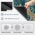 thumbnail image 3 of Palm Leaves Dish Drying Mats for Kitchen Counter, Summer Brown Wood Grain Tropical Botanical Absorbent Coffee Bar Mat with Non-slip Rubber Backed Quick Drying Dish Rack Pad 12"x16", 3 of 9