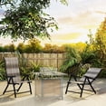 thumbnail image 2 of Outsunny Ensemble de 2 Chaises Pliantes d'Extérieur en Osier avec Dossier Réglable, 2 of 10