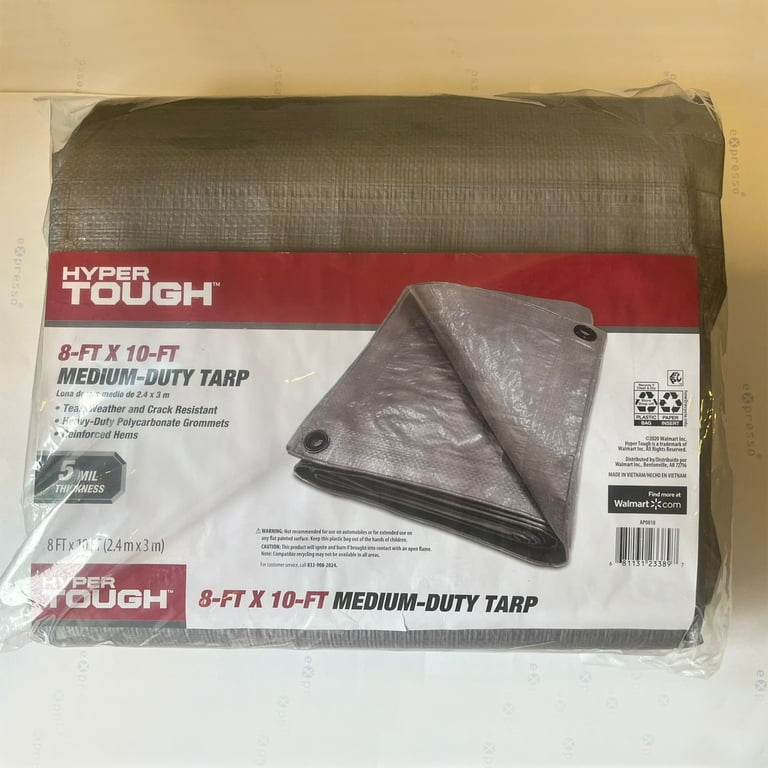 2 pack) Hyper Tough 8'X10' Medium Duty Tarp - Walmart.com
