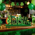 thumbnail image 3 of St. Patrick's Day Decoration Wooden Table Centerpieces 3Pcs, Leprechaun & Shamrock Signs Ornament for Irish Holiday Tier Tray Decor, 3 of 5