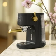 Thyme & Table Barista Mini Espresso Machine with 15-Bar Pressure and Steam Wand, Slate Grey