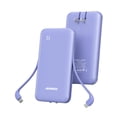 thumbnail image 1 of Cargador portátil Alongza de 10000 mAh con cables y enchufe integrados, 1 of 8