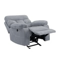 thumbnail image 3 of Benjara Charl 38 Inch Power Recliner Glider Chair, USB Charger Light Gray Polyester, 3 of 5