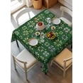 thumbnail image 2 of St Patrick's Day Suqare Tablecloth - 54 x 54 Inch, Watercolor Shamrock Leaf Retro Dark Green Waterproof & StainResistant Tablecloth, Washable Oil-proof Table Cover for Dining/Party/Wedding/Buffet, 2 of 9