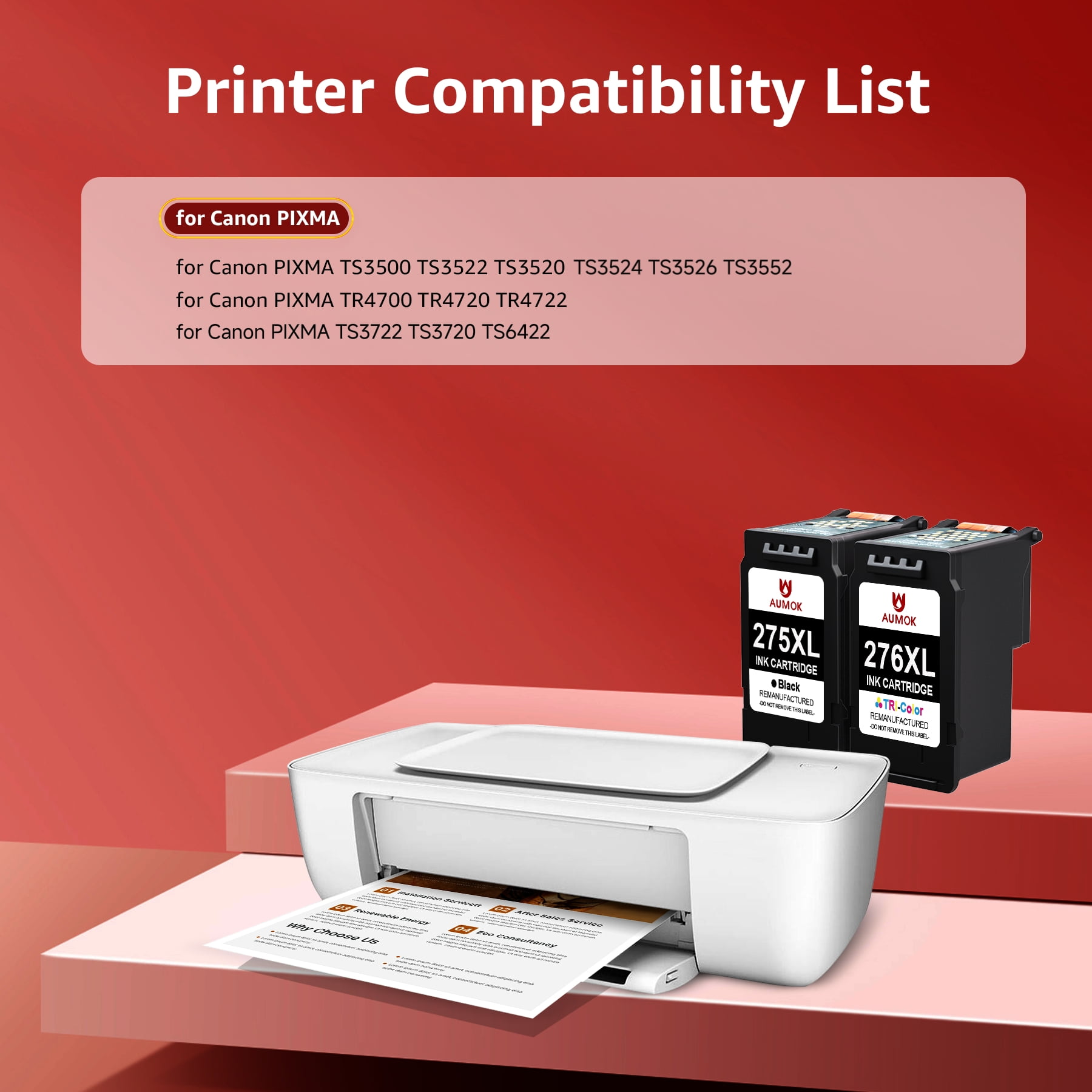 pg 275 black ink cartridge Compatible for canon pg 275 black ink for PIXMA TS3722 TS3522 TR4722