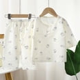 thumbnail image 2 of UAYOTSE Kids Neutral Sleepwear Set Lightweight Cozy Cute Allover Print Pajamas Long Sleeve Pullover Tee and Pants 2Pieces 12M-5T, 2 of 5