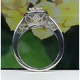 thumbnail image 4 of HeartsAndYou 2.4ct Round Cut Moissanite Engagement Ring for Women Milgrain Halo Vintage Inspired 18k White Gold over Silver, 4 of 9