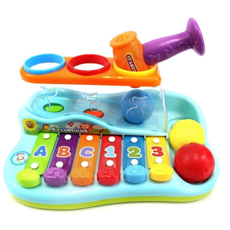 Rainbow Xylophone Piano Pounding Bench For Kids With Balls And Hammer price history on PriceWatchPro