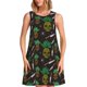 thumbnail image 1 of Balery Pineapples Vestidos de verano para mujer con estampado: vestido holgado sin mangas, vestido playero informal y cómodo para días calurosos., 1 of 7