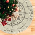 thumbnail image 3 of FMSHPON Retro Compass Xmas Christmas Tree Skirt Stand Mat for Holiday Party Decoration Indoor Outdoor 48 inches, 3 of 6